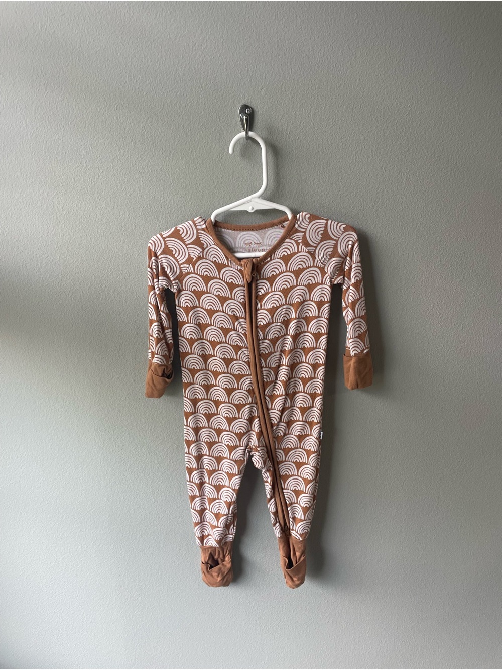 Little Sleepies Rust Rainbows Bamboo Unisex Zippy Pajamas